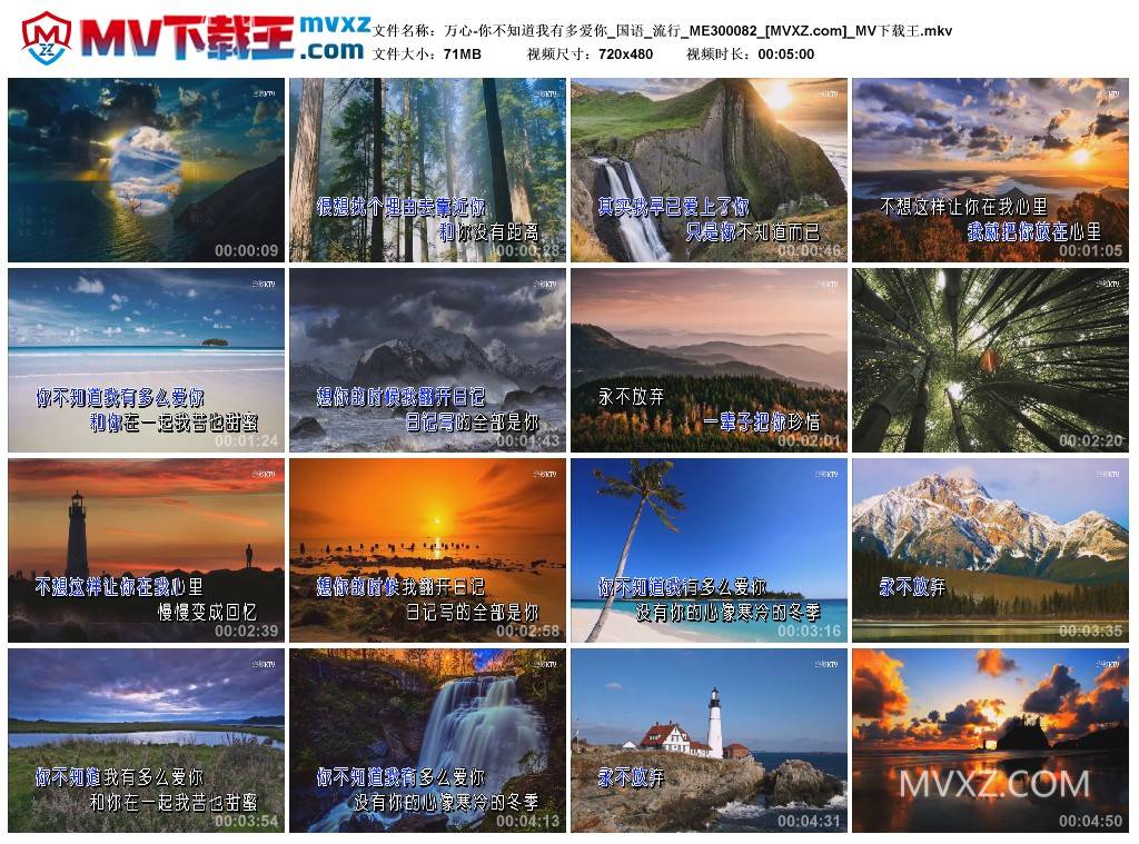 万心-你不知道我有多爱你_国语_流行_ME300082